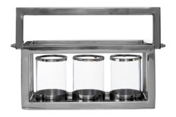 Orsina Elegant Design 3 Light Lantern, Stylish Design Large in Silver - thumbnail 1