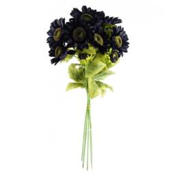 Leaf Pack of 6 x 88cm Purple Artificial Sunflower 18 heads Premium - Size: 6 x 88 cm - thumbnail 4