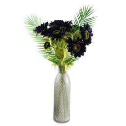 Leaf Pack of 6 x 88cm Purple Artificial Sunflower 18 heads Premium - Size: 6 x 88 cm - thumbnail 5