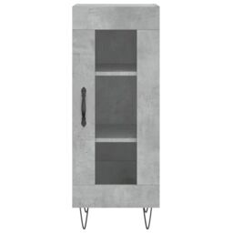 Berkfield Home Highboard Concrete Grey 34.5x34x180 cm Engineered Wood - thumbnail 6