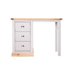 Cabinet Bits Bomporto 3 Drawer Desk - Dressing Table Chrome Cup Handle in Light Grey - thumbnail 2