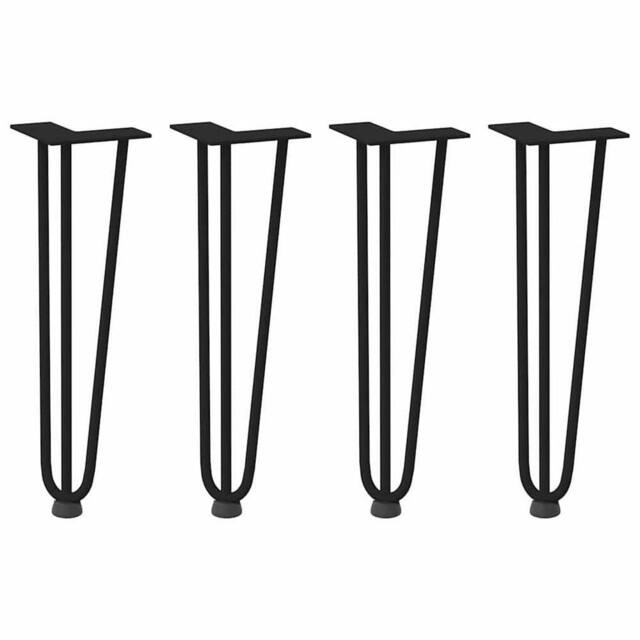 Berkfield Home Hairpin Table Legs 4 pcs Black 42 cm Solid Steel - image 1