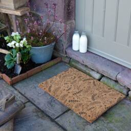 Artsy Mats Black Winter Foliage Coir Doormat (60 x 40cm) in Brown - Size: 40 x 60 cm - thumbnail 3