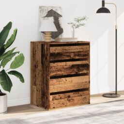 Berkfield Home Corner Chest of Drawers Old Wood 60x41x76 cm Engineered Wood in Brown - Size: 60 x 41 x 76 cm - thumbnail 3