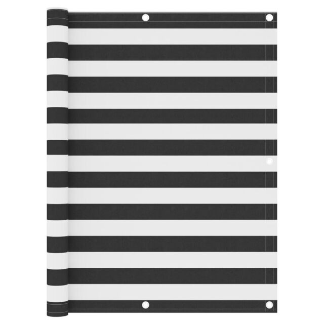 Berkfield Home Balcony Screen Anthracite & White 120x400 cm Oxford Fabric - image 1
