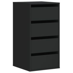 Berkfield Home Corner Chest of Drawers Black 40x41x76 cm Engineered Wood - Size: 40 x 41 x 76 cm - thumbnail 2