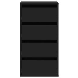 Berkfield Home Corner Chest of Drawers Black 40x41x76 cm Engineered Wood - Size: 40 x 41 x 76 cm - thumbnail 4