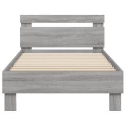 Berkfield Home Bed Frame without Mattress with Headboard Grey Sonoma 90x200 cm - thumbnail 5