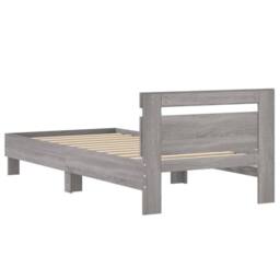 Berkfield Home Bed Frame without Mattress with Headboard Grey Sonoma 90x200 cm - thumbnail 7