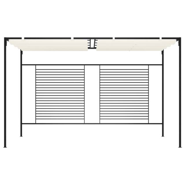 Berkfield Home Gazebo with Retractable Roof 3x4x2.3 m Cream 180 g/m ² - image 1