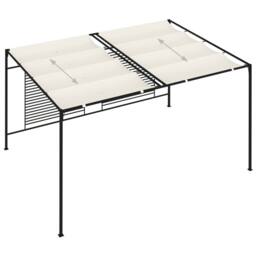 Berkfield Home Gazebo with Retractable Roof 3x4x2.3 m Cream 180 g/m ² - thumbnail 5