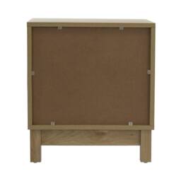 CALICOSY Bedside Table With 1 Door & Rattan Front in Light Brown - thumbnail 9