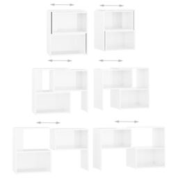 Berkfield Home TV Cabinet High Gloss White 104x30x52 cm Engineered Wood - Size: 104 x 30 x 52 cm - thumbnail 6