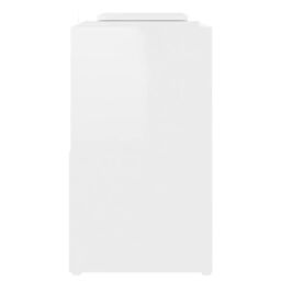 Berkfield Home TV Cabinet High Gloss White 104x30x52 cm Engineered Wood - Size: 104 x 30 x 52 cm - thumbnail 4