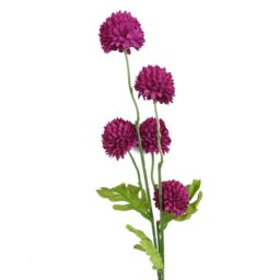 Leaf Enhance your floral arrangements w/ this 50cm artificial dahlia pompom spray in vibrant pink. Crafted for realism, this high-quality flower stem - thumbnail 1