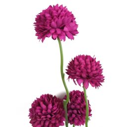 Leaf Enhance your floral arrangements w/ this 50cm artificial dahlia pompom spray in vibrant pink. Crafted for realism, this high-quality flower stem - thumbnail 4