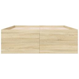 Berkfield Home Bed Frame without Mattress Sonoma Oak 120x200 cm in Brown - Size: Small Double - thumbnail 4