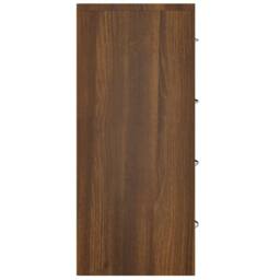 Berkfield Home Sideboard with 4 Drawers 60x30.5x71 cm Brown Oak - thumbnail 5