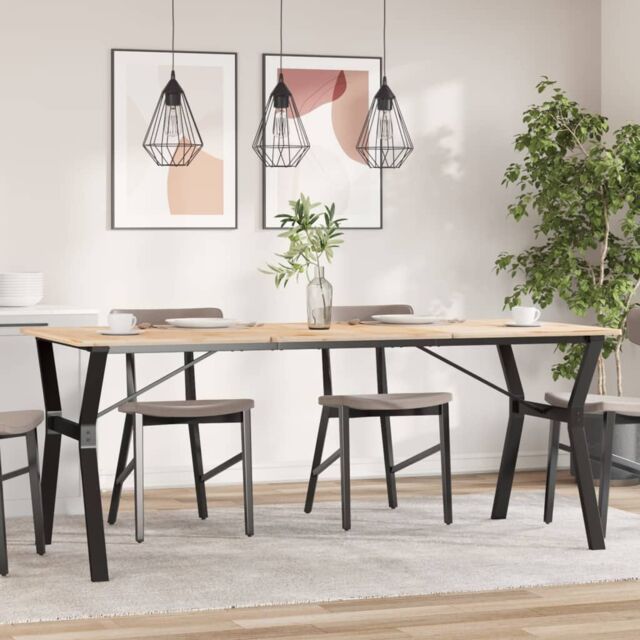 Berkfield Home Dining Table Legs Y-Frame 180x80x73 cm Cast Iron in Black - Size: 180 x 80 x 73 cm - image 1