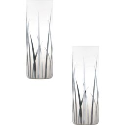 Loops 2 PACK Table Desk Lamp Colour Shade White Chrome Glass Painted Bulb E27 1x60W