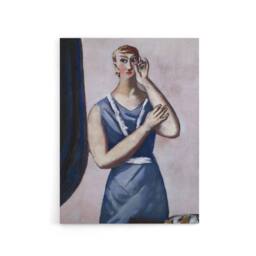 "Artery8 Valentine Tessier Portrait Painting Beckmann Canvas Wall Art in Pink - Size: W18"" x H24""" - thumbnail 1