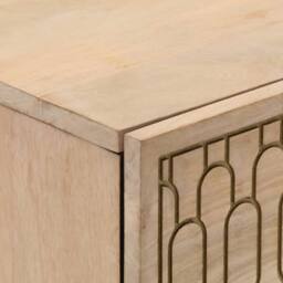 Berkfield Home Side Cabinets 2 pcs 60x33x75 cm Solid Wood Mango in Light Beige - Size: 60 x 33 x 75 cm - thumbnail 7