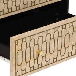 Berkfield Home Side Cabinets 2 pcs 60x33x75 cm Solid Wood Mango in Light Beige - Size: 60 x 33 x 75 cm - thumbnail 8