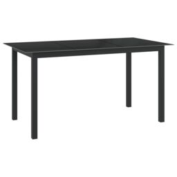 Berkfield Home 7 Piece Garden Dining Set Aluminium Anthracite in Black - thumbnail 2