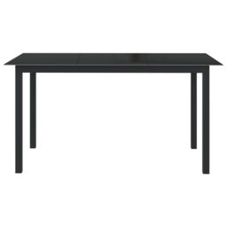 Berkfield Home 7 Piece Garden Dining Set Aluminium Anthracite in Black - thumbnail 3