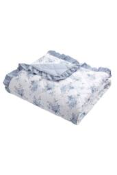 Catherine Lansfield 'Lucie Floral Frill' Fully Reversible Bedspread in White - thumbnail 3