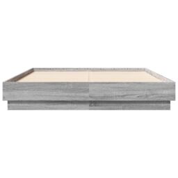 Berkfield Home Bed Frame without Mattress Grey Sonoma 120x190 cm Small Double - thumbnail 4