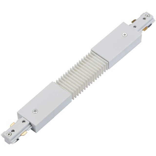 Loops Commercial Track Light Flexible Connector - 300mm Length - White Pc Rail System - image 1