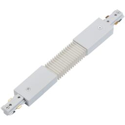 Loops Commercial Track Light Flexible Connector - 300mm Length - White Pc Rail System - thumbnail 1