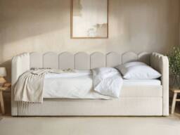 Flair Esme Cloud Fabric Day Bed with Trundle in Beige - Size: Single - thumbnail 2