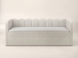 Flair Esme Cloud Fabric Day Bed with Trundle in Beige - Size: Single - thumbnail 4