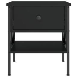 Berkfield Home Bedside Tables 2 pcs Black 40x42x45 cm Engineered Wood - Size: 40 x 42 x 45 cm - thumbnail 6
