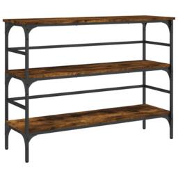 Berkfield Home Console Table Smoked Oak 100x32x75 cm Engineered Wood in Brown - Size: 100 x 32 x 75 cm - thumbnail 1