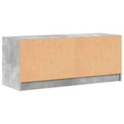 Berkfield Home TV Cabinet with Glass Doors Concrete Grey 102x37x42 cm - Size: 102 x 37 x 42 cm - thumbnail 8