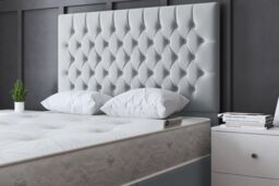 DS Living Seraphine Silver 4 Draw Divan Bed with Headboard - Size: Small Double - thumbnail 3