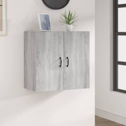 Berkfield Home Wall Cabinet Grey Sonoma 60x31x60 cm Engineered Wood - Size: 60 x 31 x 60 cm - thumbnail 2