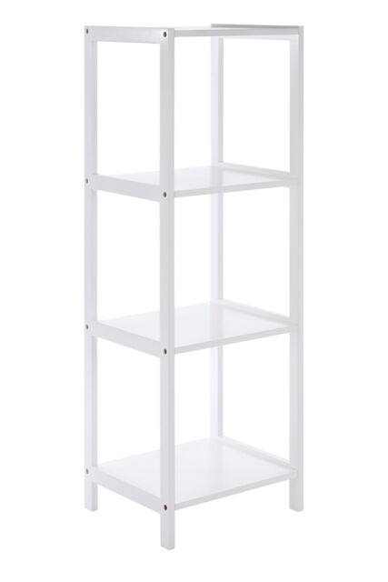 Orsina Contemporary Design 4 Tier Rustic Bathroom Shelf, Versatile Unit For Living Room, Durable Standing Unit in White - image 1