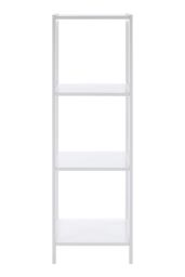Orsina Contemporary Design 4 Tier Rustic Bathroom Shelf, Versatile Unit For Living Room, Durable Standing Unit in White - thumbnail 2
