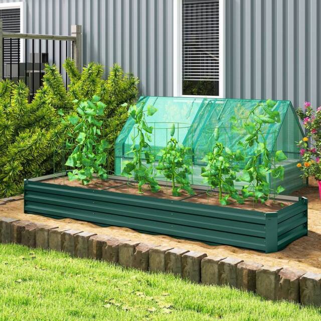 KORVIXA Green Galvanised Raised Garden Bed - Size: 1.25kg - image 1