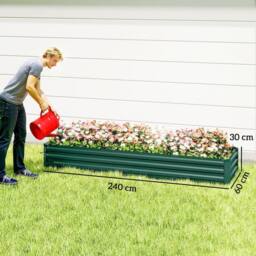 KORVIXA Green Galvanised Raised Garden Bed - Size: 1.25kg - thumbnail 2