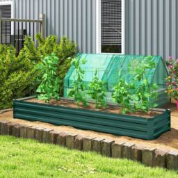 KORVIXA Green Galvanised Raised Garden Bed - Size: 1.25kg