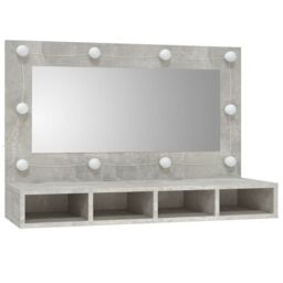Berkfield Home Mirror Cabinet with LED Concrete Grey 90x31.5x62 cm - thumbnail 3