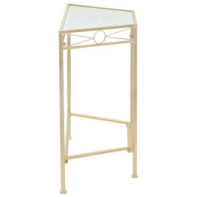 Berkfield Home Side Table Vintage Style Metal 87x34x73 cm Gold - Size: 87 x 34 x 73 cm - image 1