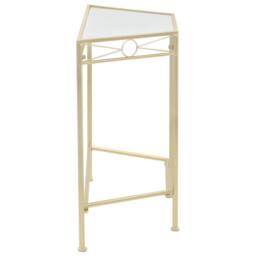 Berkfield Home Side Table Vintage Style Metal 87x34x73 cm Gold - Size: 87 x 34 x 73 cm - thumbnail 1