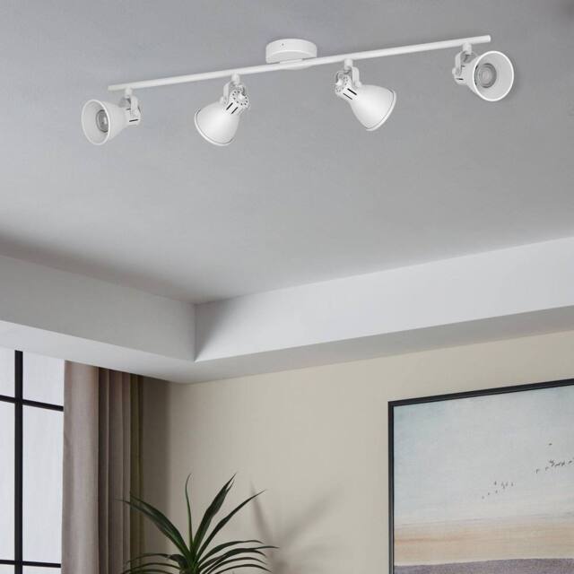Eglo Seras 1 White Steel 4 Light Spotlight - image 1