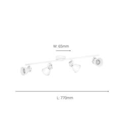 Eglo Seras 1 White Steel 4 Light Spotlight - thumbnail 4